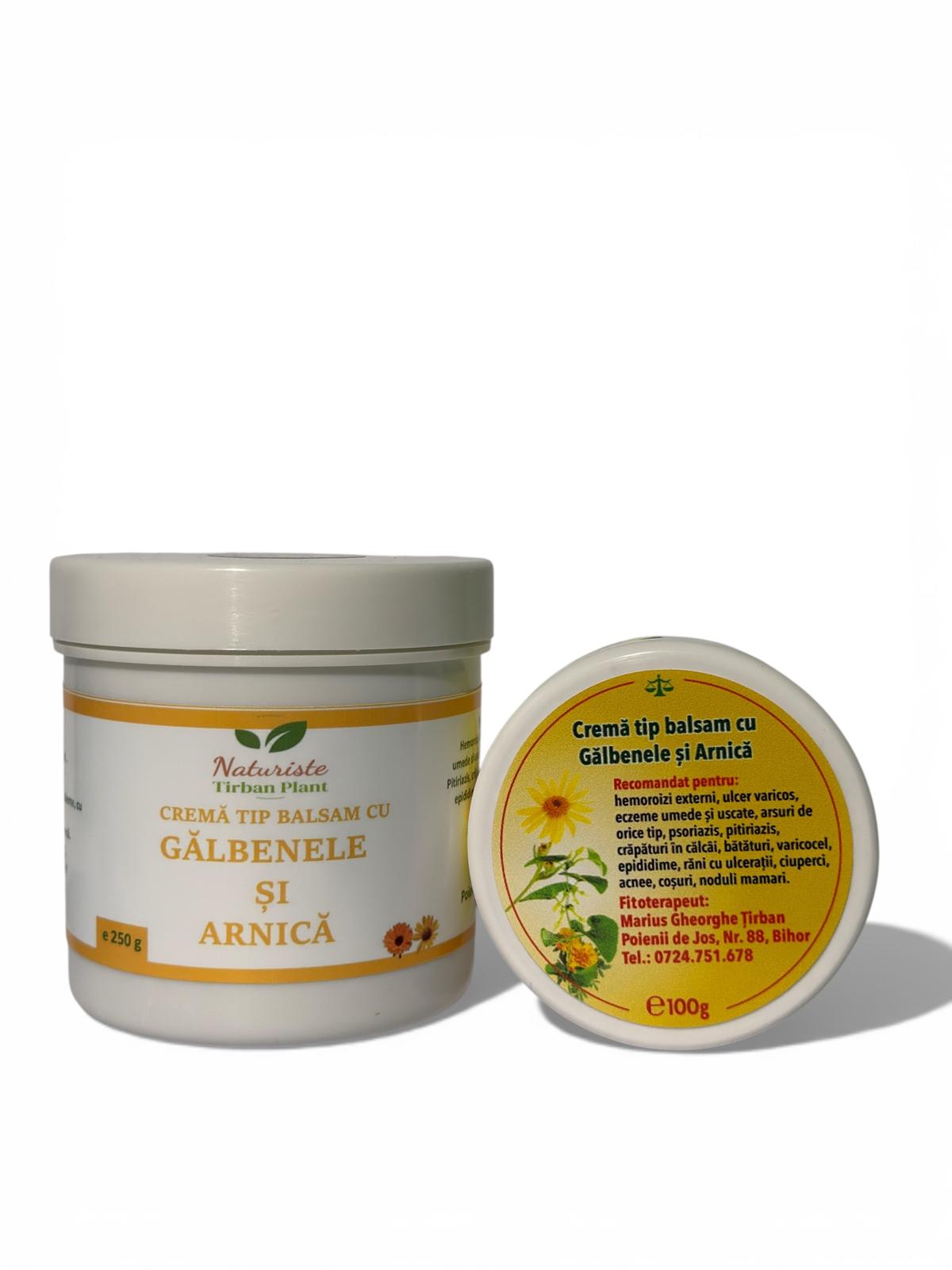 Crema tip balsam cu Gălbenele și Arnică
